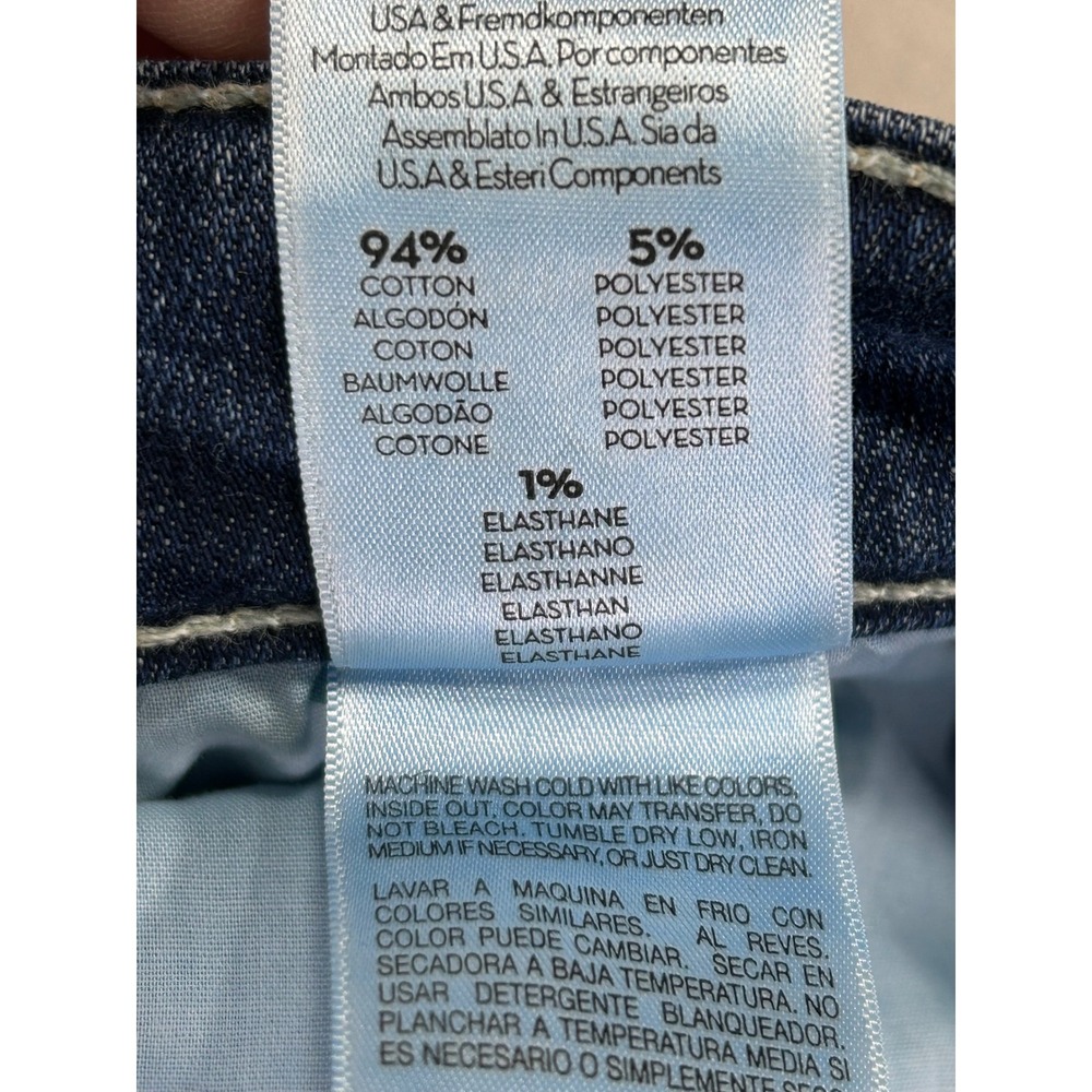 Mother The Mid Rise Dazzler Ankle Jeans On The Edge Blue Straight Leg Size 30 - Picture 9 of 13